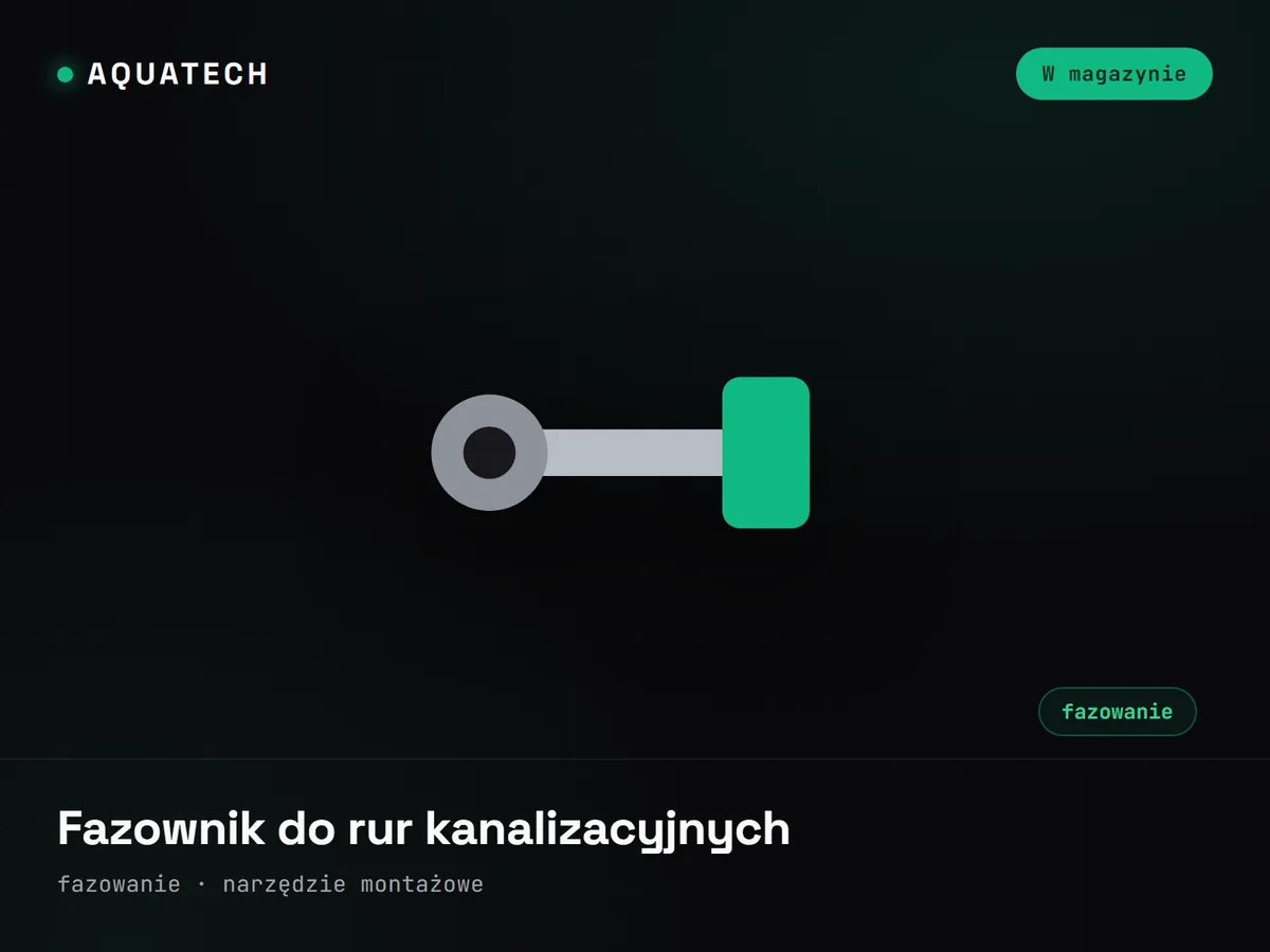 Fazownik do rur kanalizacyjnych